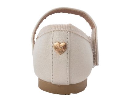 Toddler Shimmer PU Flats - Dressy and Comfortable Shoes with Charm Accents