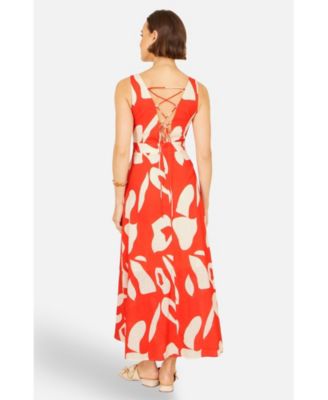 Women's Cotton Abstract Print Maxi Dress
