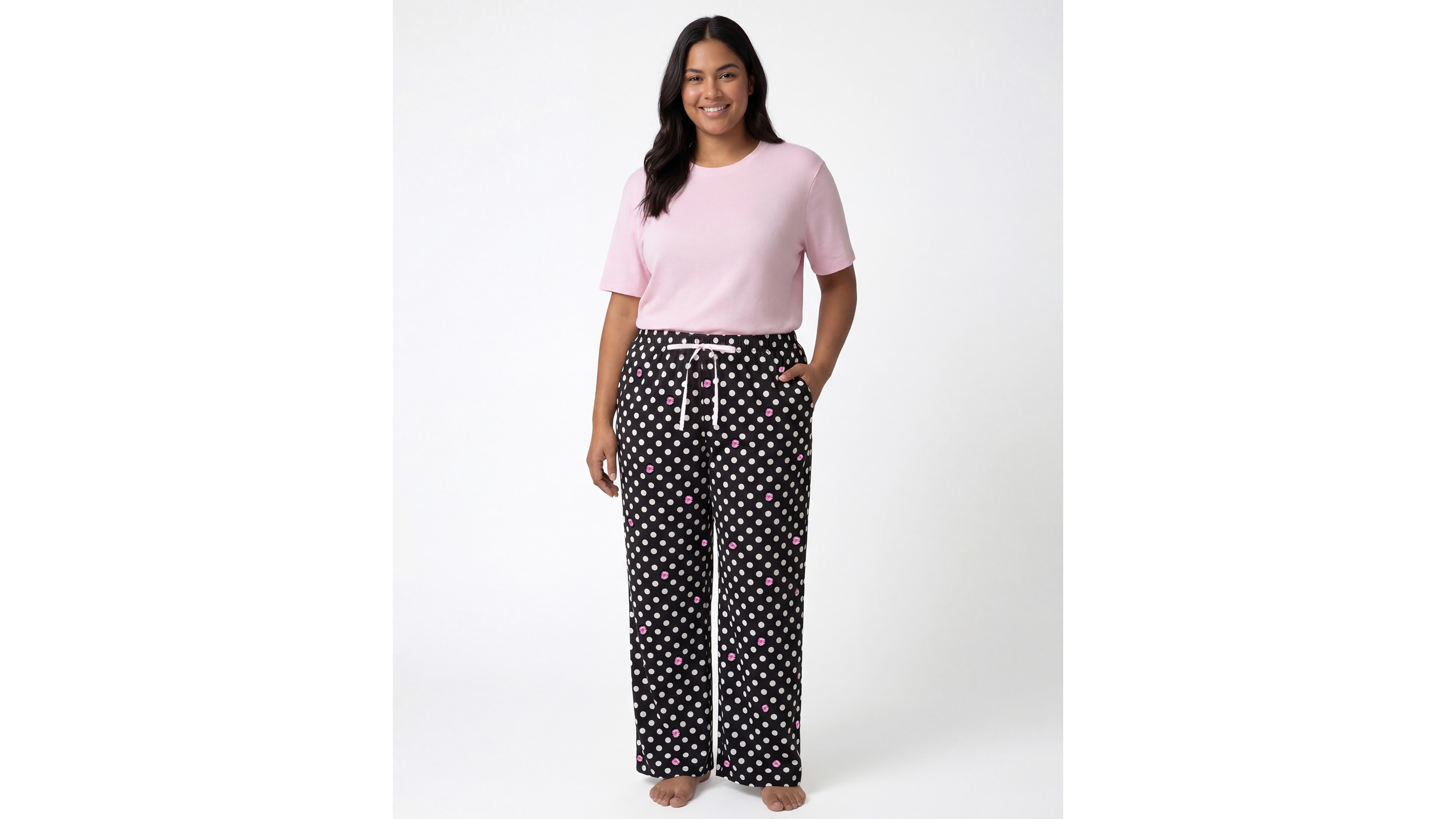 Hue Plus Cozy Canine Striped Mid-Rise Pants