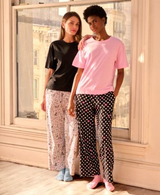 Women's Cotton Printed Mid-Rise Pants