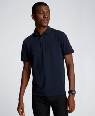 Men's Solid Button Placket Polo Shirt
