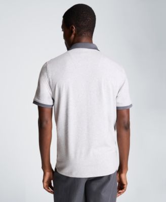 Men's Solid Button Placket Polo Shirt