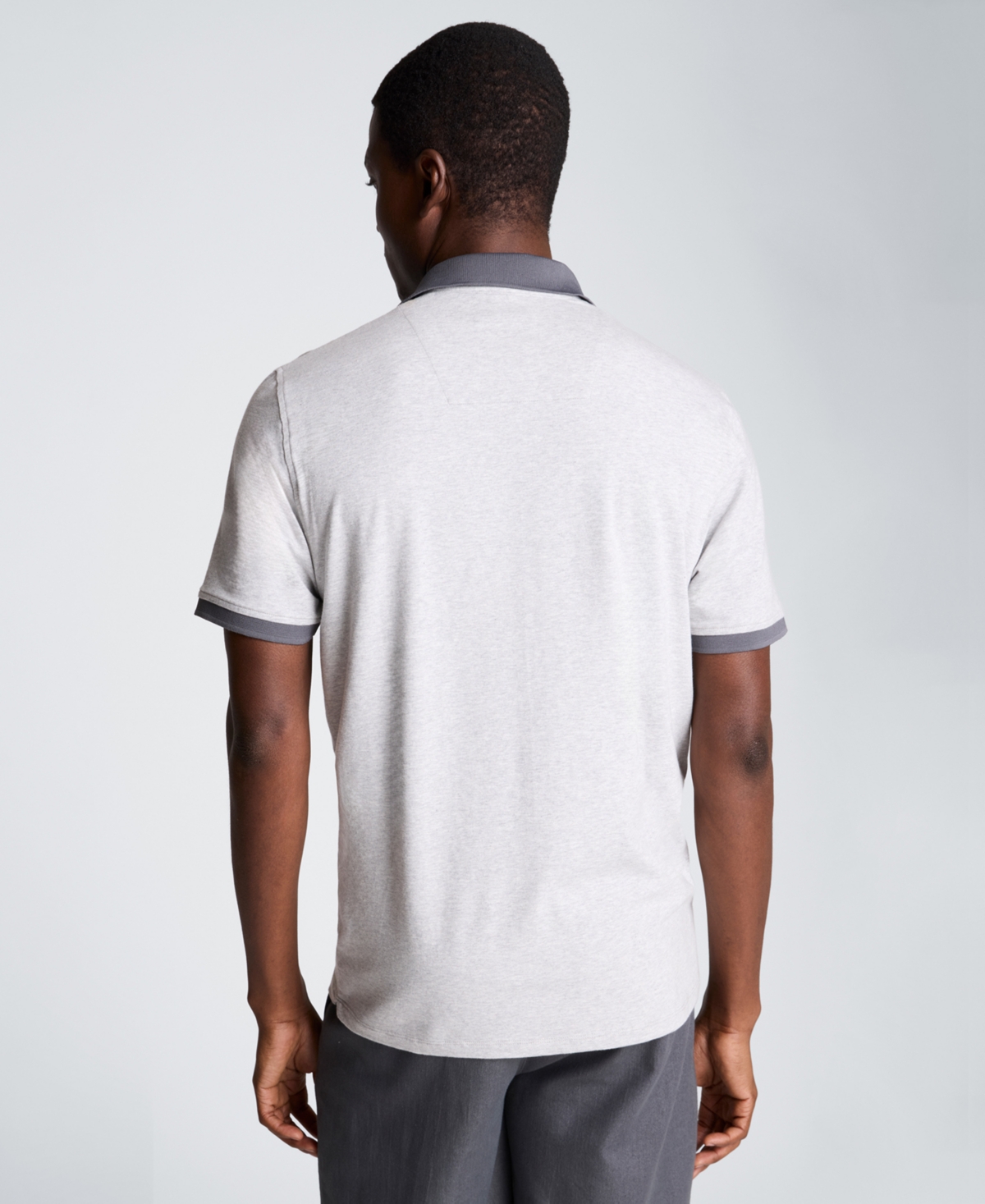 Kenneth Cole Men's Solid Button Placket Polo Shirt