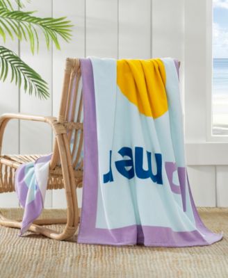 Cotton La Mer Printed Beach Towel, 38" x 70"