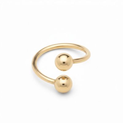 Solid 14k 16G 4mm Ball Twisted Barbell Spiral Daith Helix Tragus Cartilage Piercing