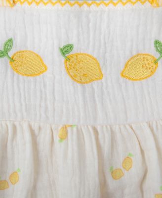 Baby Girls' Lemon-Inspired Square Neck Tank Top & Shorts, 2-Piece Set