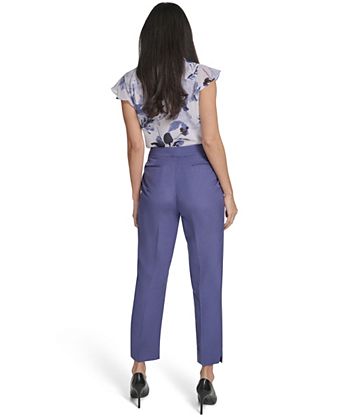 ladies purple dress pants Boomilk for Women Plus Size High Waisted Stretch Work Casual Business Straight Trouser With Pocket Available In Black Tall Women's Purple Satin Pants