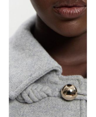 Women's Tailored Knot Detail Midi Coat