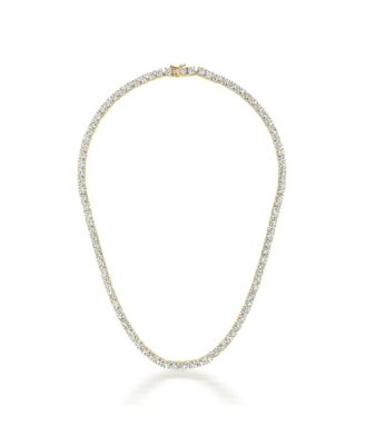 Elegant Sterling Silver 3MM Cubic Zirconia Tennis Necklace