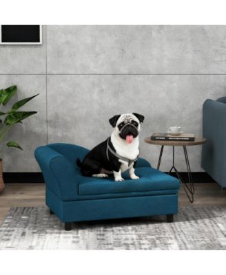 Small Pet Sofa with Storage and Tufted Cushion