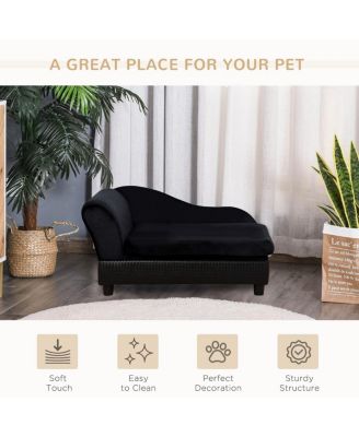 Small Pet Sofa with Storage & Tufted Cushion