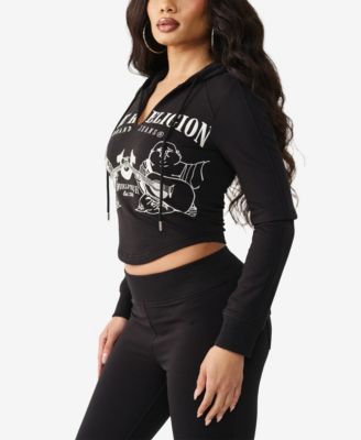 Women's French Terry Raglan Hoodie Sweatshirt