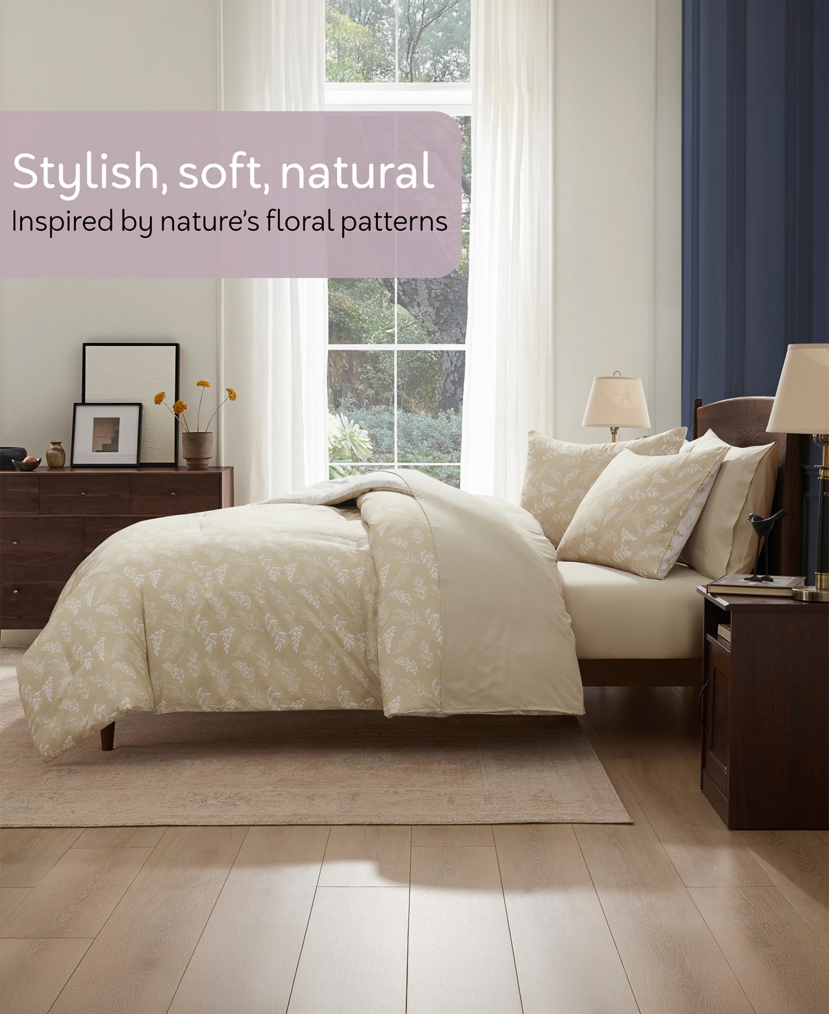 Nestl Luxury Soft Botanical Design 5-Pc. Comforter Set