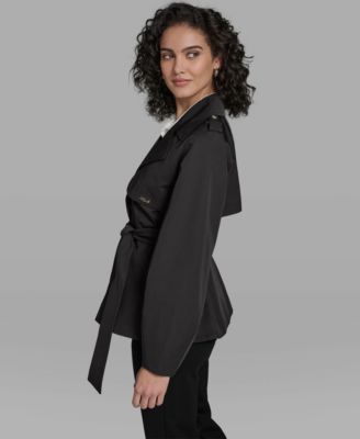 Women's Short Flared Trench Coat