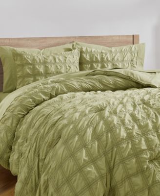 Luxury Soft Seersucker Design 7-Pc. Comforter Set, Queen