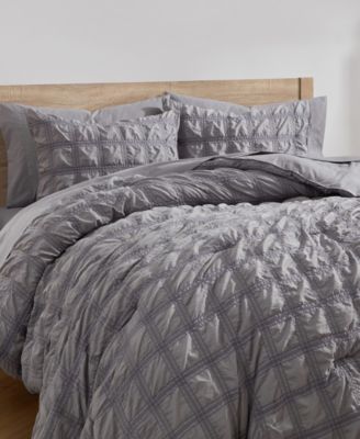 Luxury Soft Seersucker Design 7-Pc. Comforter Set, Queen