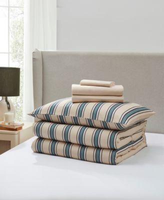 Luxury Soft Modern Striped Design 5-Pc. Comforter Set, Twin XL
