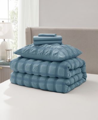 Luxury Soft Seersucker Design 5-Pc. Comforter Set, Twin/Twin XL