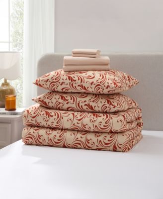 Luxury Soft Biomorphic Design 7-Pc. Comforter Set, Queen