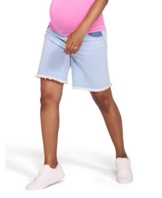 Maternity Motherhood Under the Belly Dad Denim Short