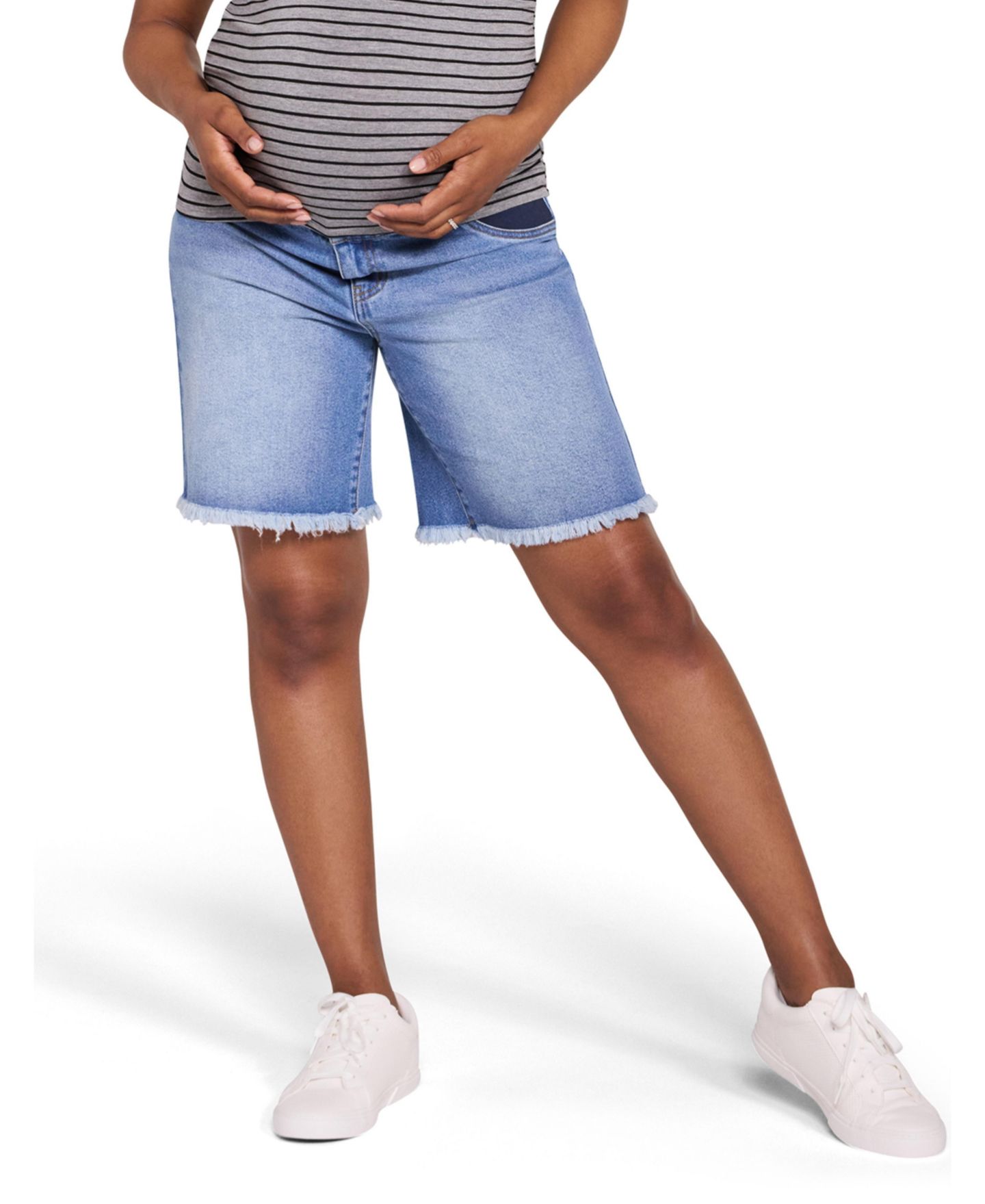 Женские шорты Motherhood Maternity Motherhood Under the Belly Dad Denim Short, цвет: Средняя варка — фото 1