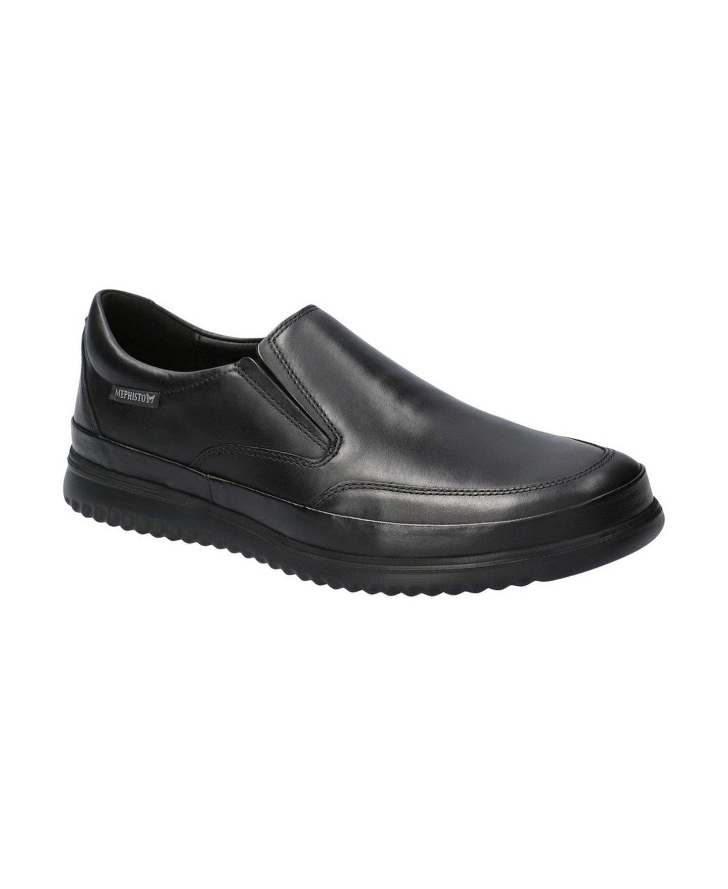 Мужские туфли Mephisto Twain Full-Grain Leather Slip-On Loafer, цвет: Чёрный — фото 1