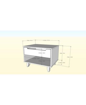 Nightstand 1-Drawer And Folding Door.