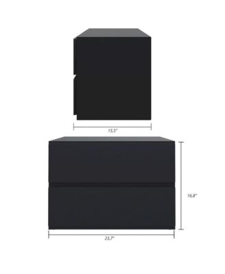 Nightstand With 1-Drawer And Folding Door.