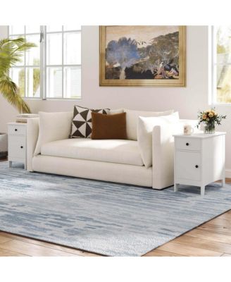 End Table with Charging Station Flip Top Bedside Table with USB Ports & Outlets