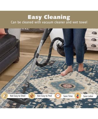 Area Rugs 5'4'' x 7'7'' Faux Wool Fabric Doormat Home Carpet Living Room Bedroom