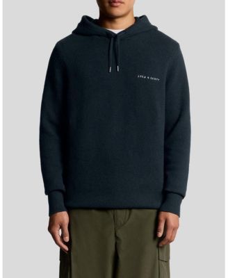 Men's Script Long Sleeve Knitted Hoodie