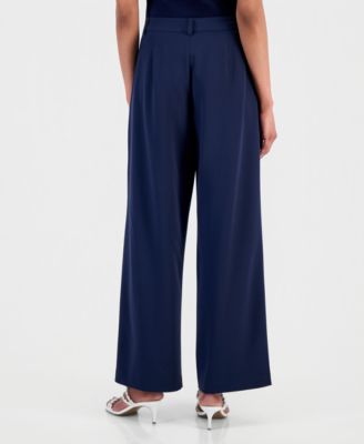 Women's High-Rise Straight Wide-Leg Pants