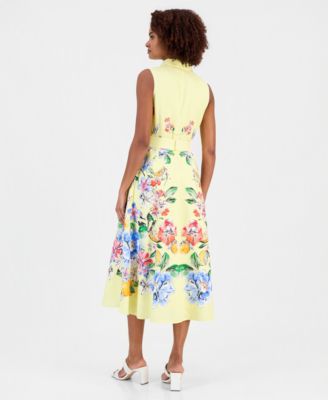 Women's Sleeveless Belted Shirtdress