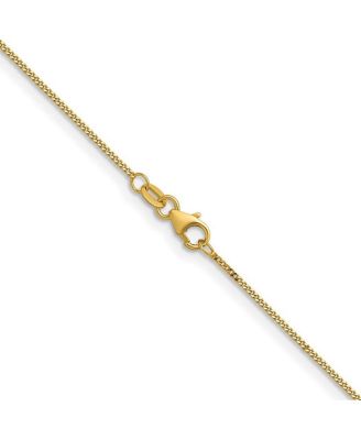 Solid 18k Yellow Gold Italian 1.2mm Thin Curb Chain Necklace - 16 -24 Inches