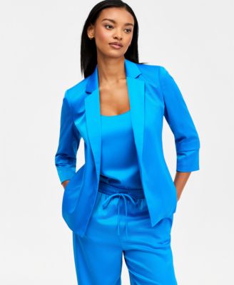 Women's Satin Open-Front Jacket