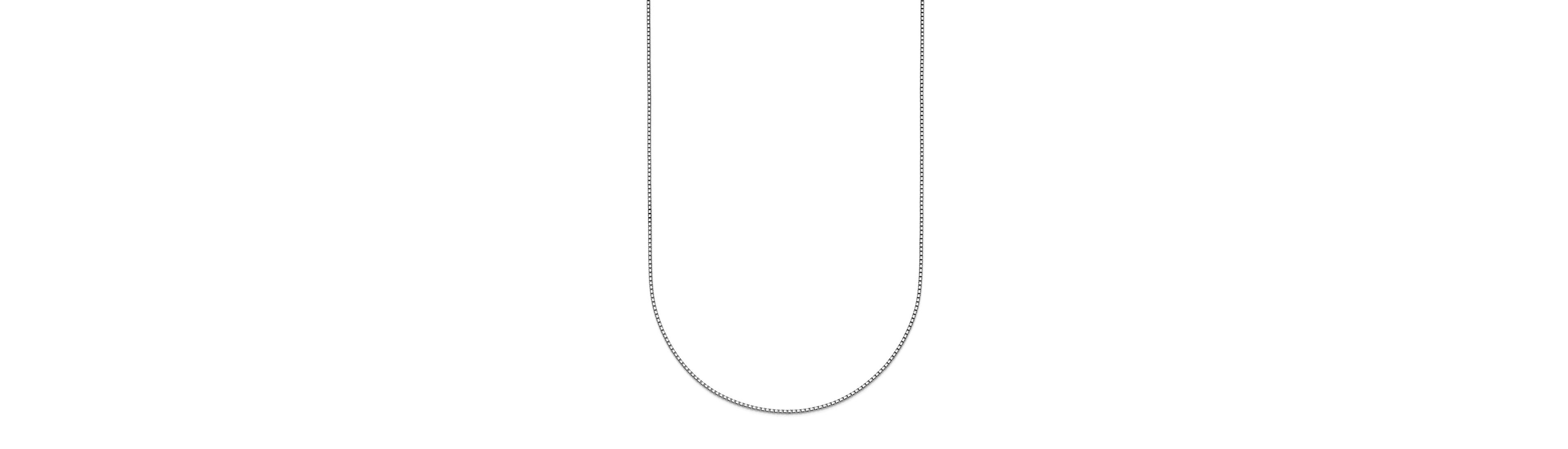 Curata Jewelry Solid 950 Platinum 0.7mm Box Chain Necklace 16-24 Inch Chain Necklace