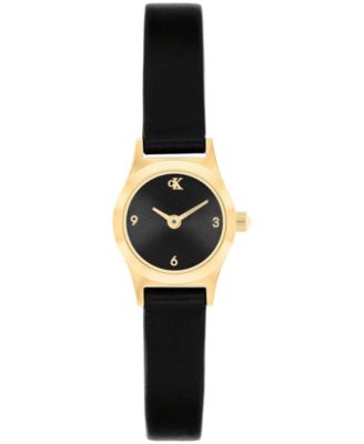 Women's CK Contemporary Black Leather Strap Watch, 18mm