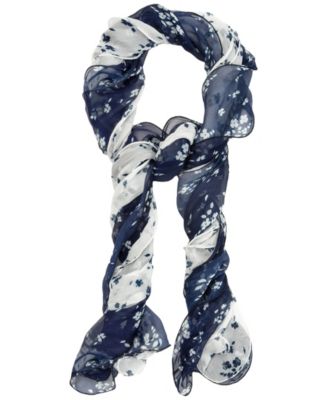 Floral Double Ruffle Scarf