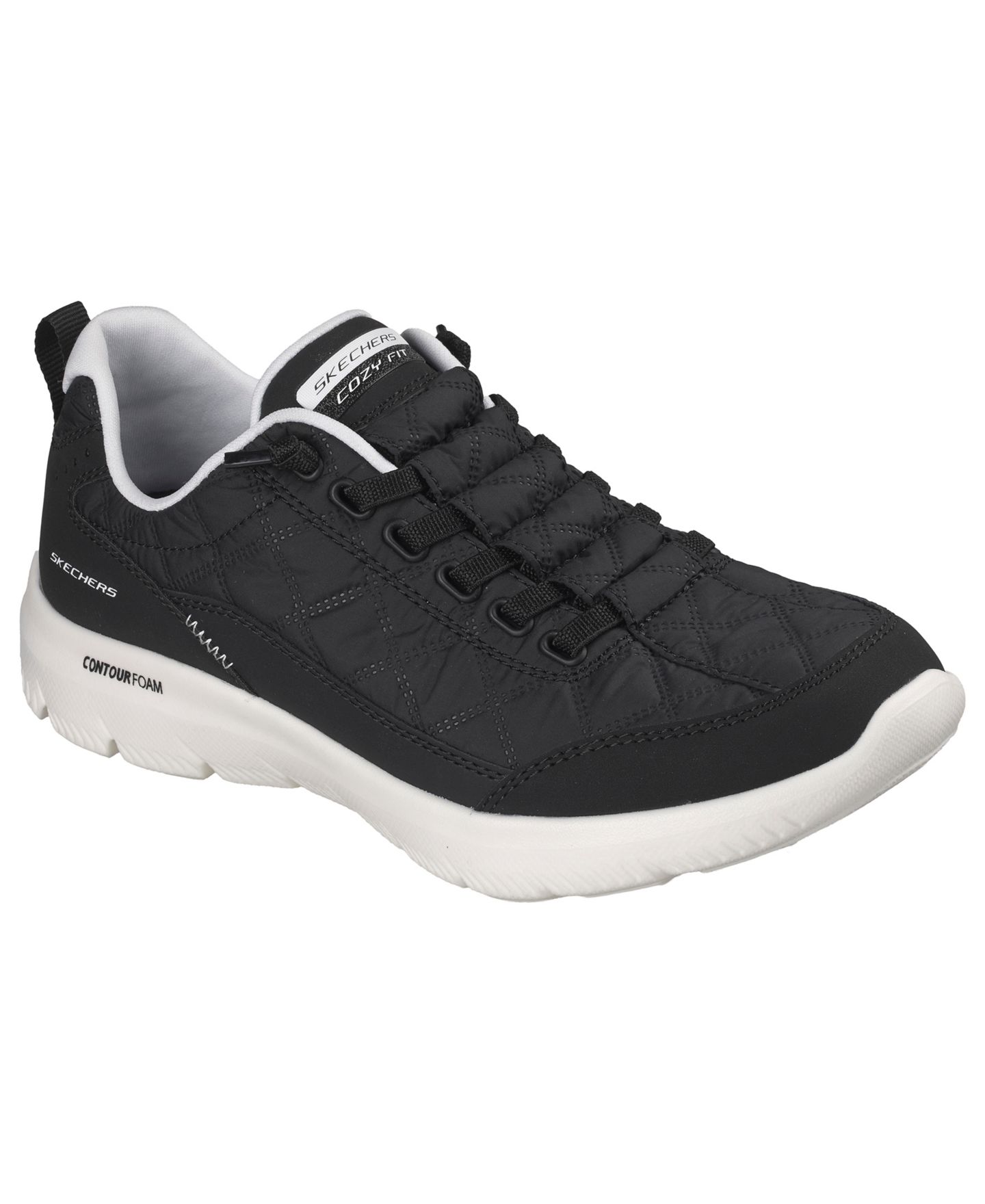 Женские кроссовки Skechers Summits Contour Foam - Cozy Fit Walking, цвет: Чёрный — фото 1
