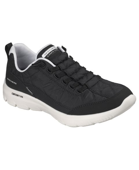 Женские кроссовки Skechers Summits Contour Foam - Cozy Fit Walking, цвет: Чёрный