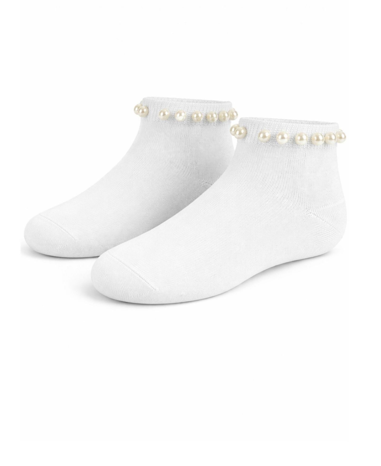 Носки Pearls для девочек, хлопок — MeMoi, цвет: Белый — фото 3