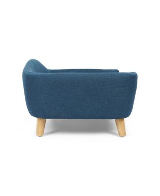 Fabric Dog Sofa with Rubber Wood Legs for Small Breeds