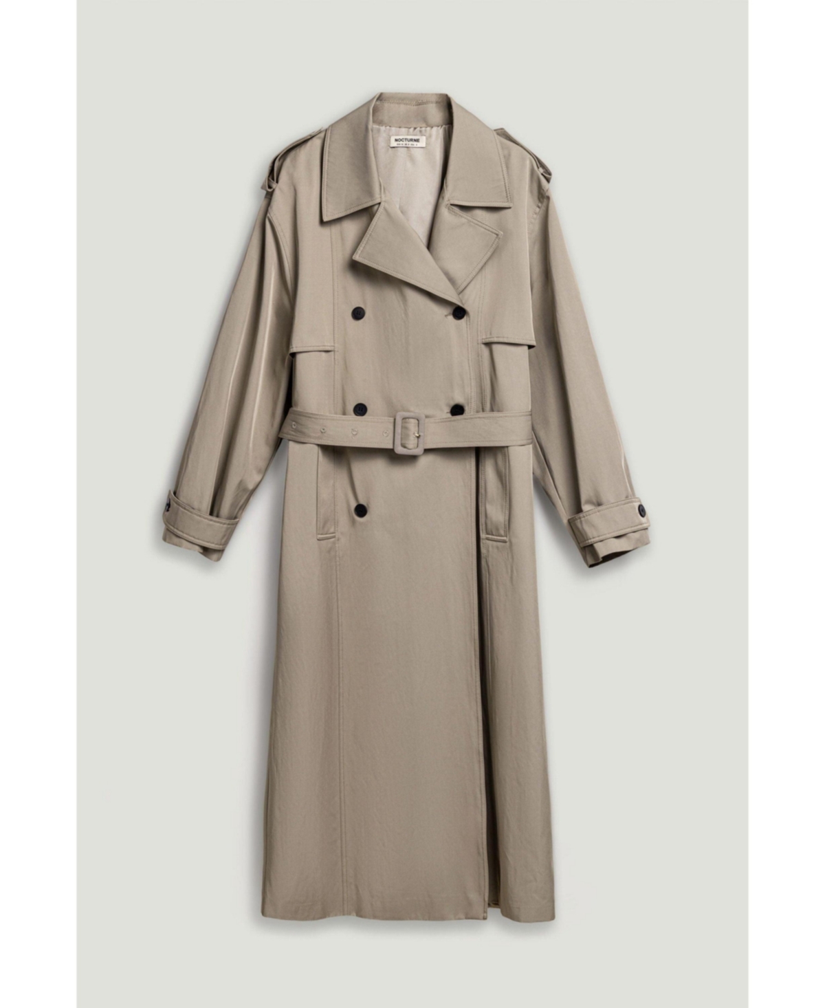 Nocturne Women's Oversized Double-Breasted Trench Coat