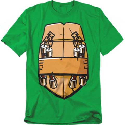 Мужская футболка Teenage Mutant Ninja Turtles 2012 Michelangelo Shell, цвет: Зелёный