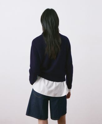 Women's Knitted Polo-Neck Sweater