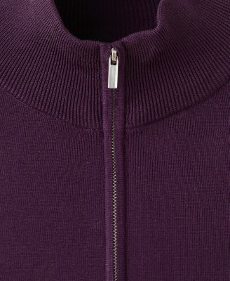 Women's Contrast Stripe Zip Cardigan Sweater