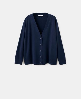 Women's V-Neck Knitted Cardigan Sweater