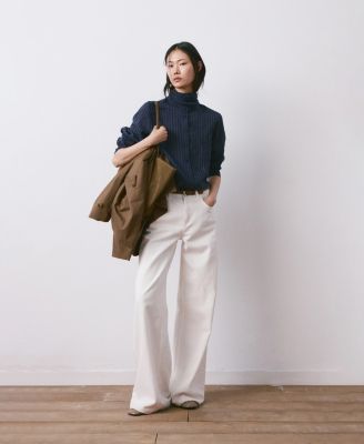 Women's Tie Neck Collar Striped Blouse