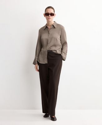 Women's Satin Striped Shirt