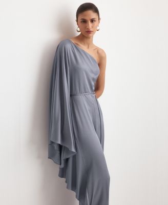 Women's Asymmetrical Flared-Sleeve Jumpsuit